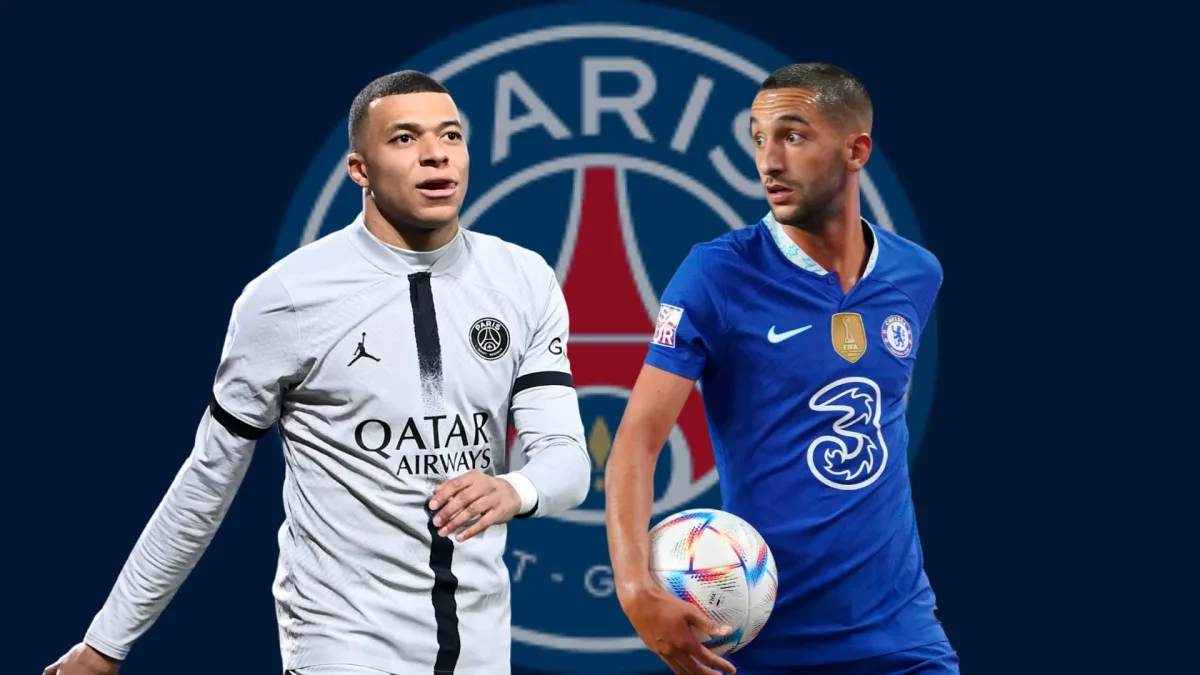 Kylian Mbappe, Hakim Ziyech, PSG, 2022/23