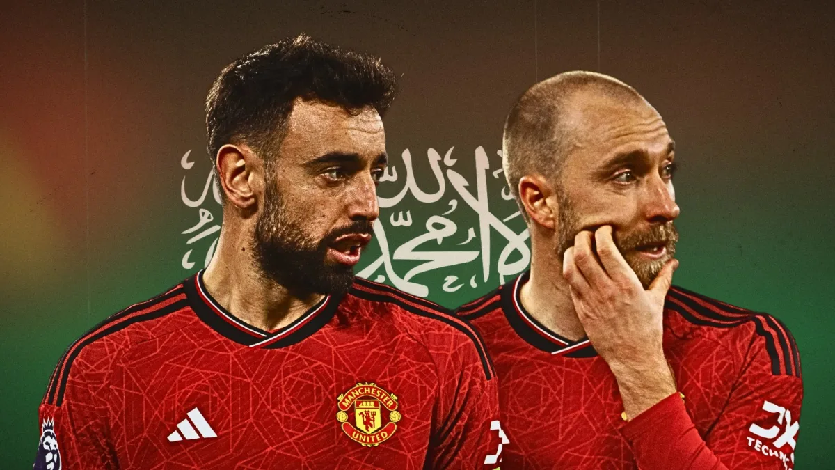 Bruno Fernandes, Christian Eriksen, Man Utd, Saudi