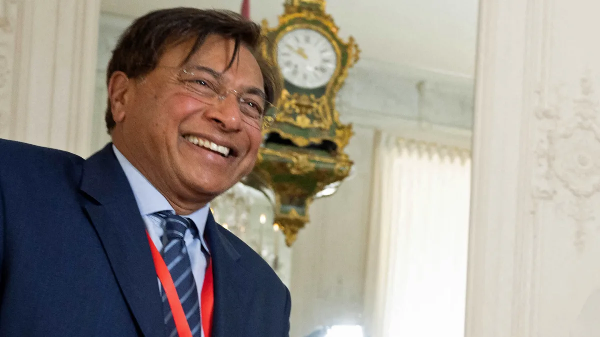 Lakshmi Mittal at the French presidential residence.