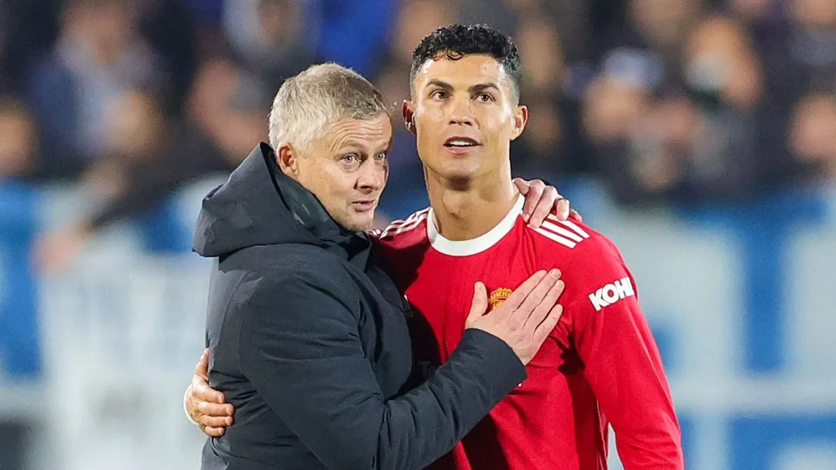 Ole Gunnar Solskjaer and Cristiano Ronaldo during happier times at Man Utd.