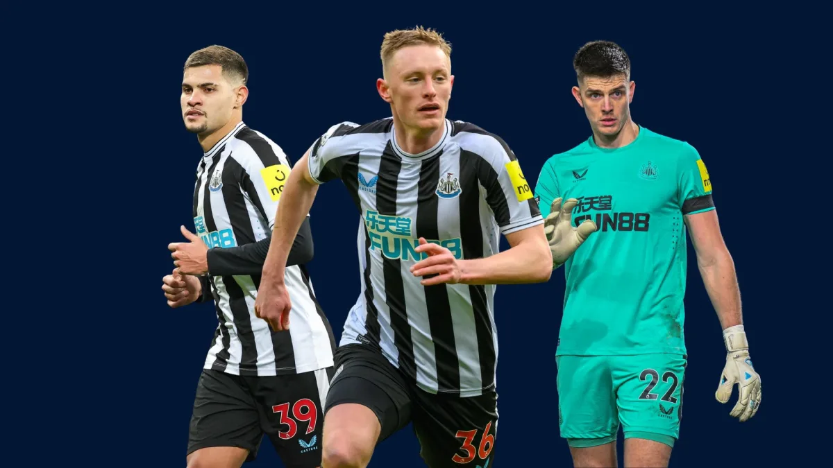 Sean Longstaff, Bruno Guimaraes, Nick Pope, Newcastle, 2022/23