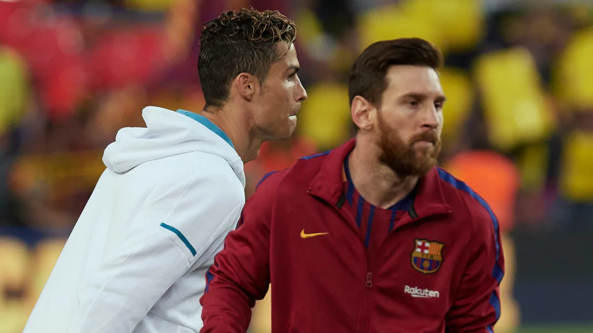 Cristiano Ronaldo and Lionel Messi before a Clasico meeting.