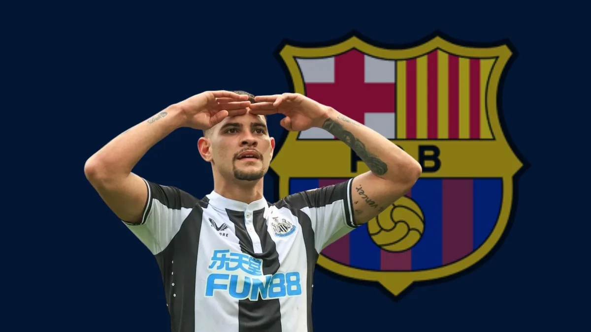 Bruno Guimaraes, Newcastle, Barcelona badge