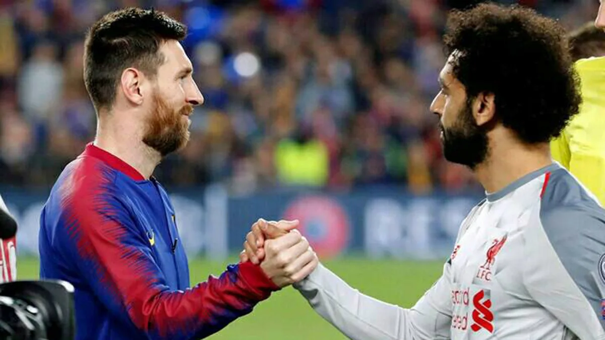 Lionel Messi and Mohamed Salah