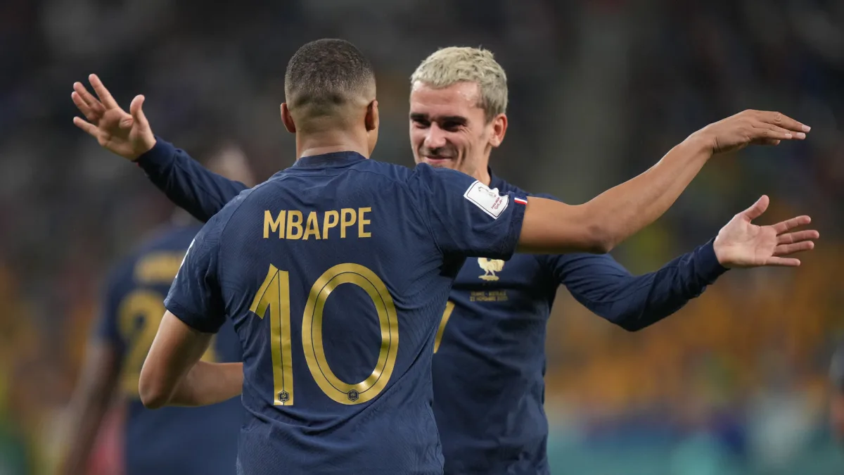 France duo Kylian Mbappe and Antoine Griezmann.