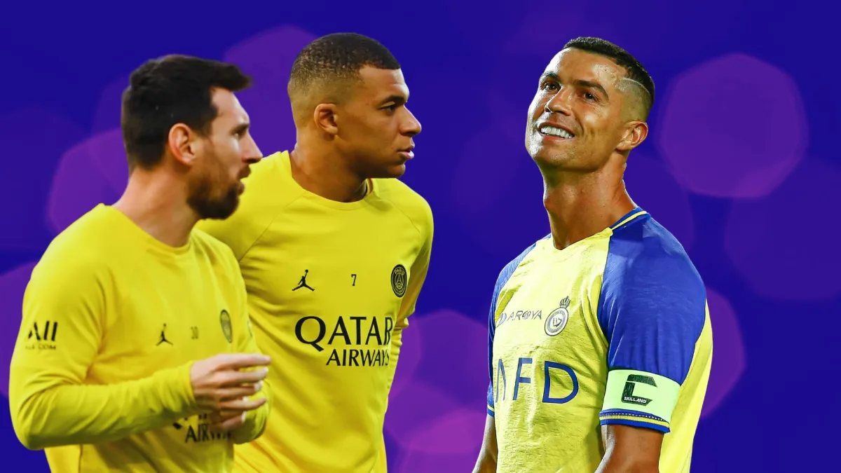 Lionel Messi, Kylian Mbappe, Cristiano Ronaldo