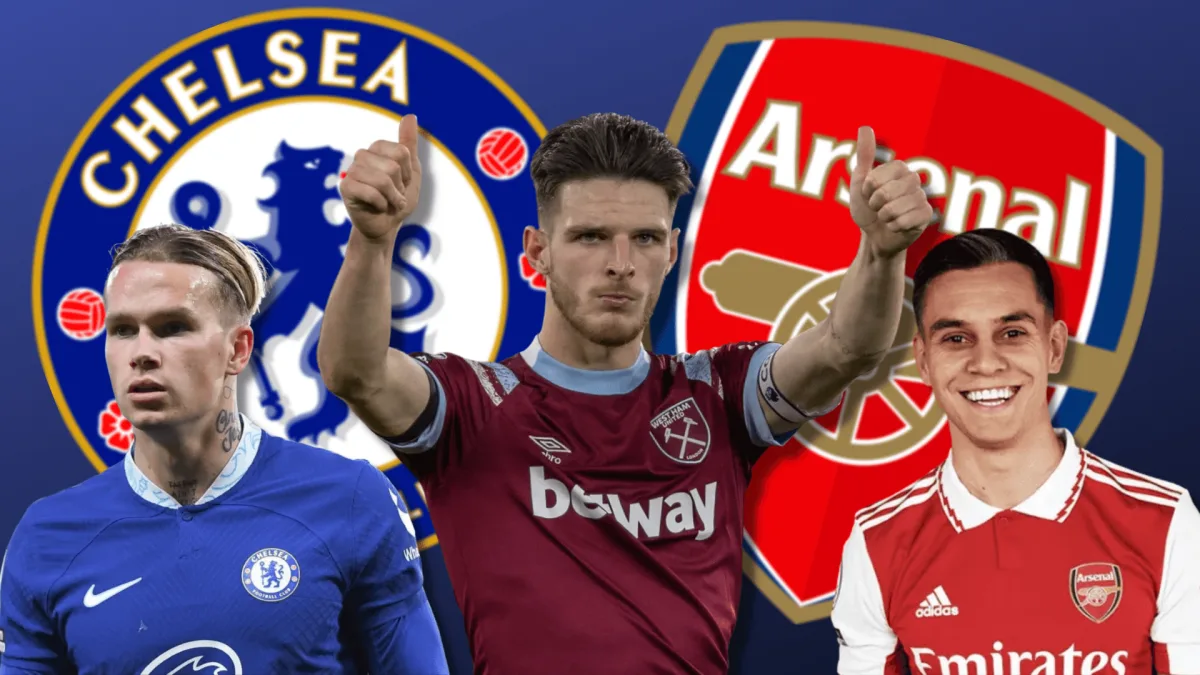 Mykhaylo Mudryk, Decland Rice, Leandro Trossard, Chelsea, Arsenal, 2022/23