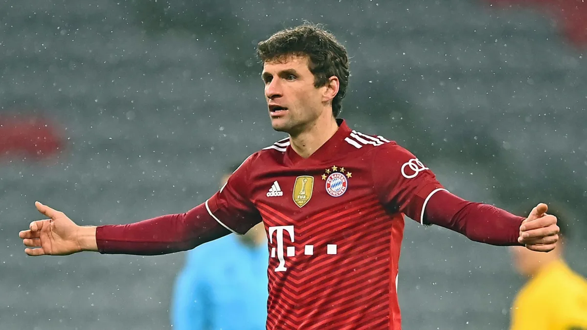 Thomas Muller in action for Bayern Munich