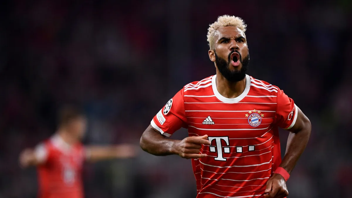 Eric Maxim Choupo-Moting in action with Bayern Munich.