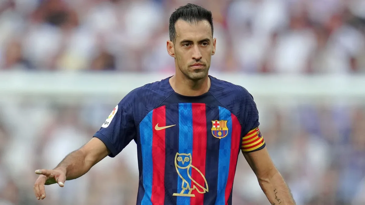 Sergio Busquets in action for Barcelona.