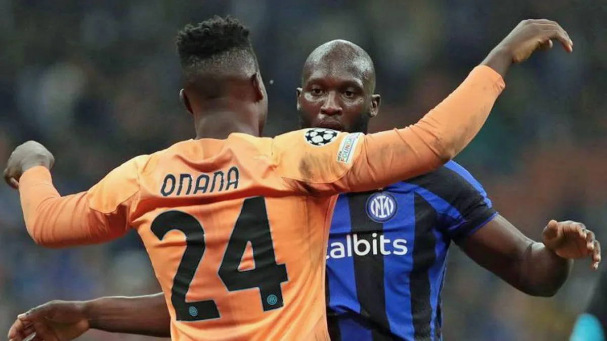 Inter Milan pais Andre Onana and Romelu Lukaku.
