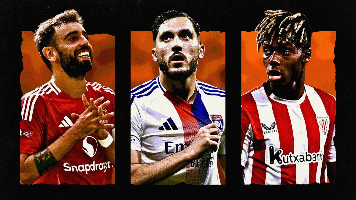 Bruno Fernandes, Rayan Cherki, Nico Williams, Europa League