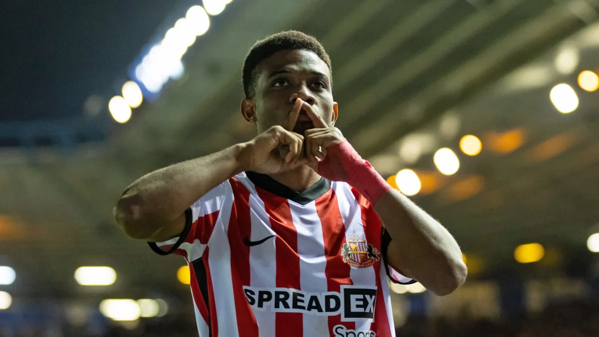 Amad Diallo celebrating another Sunderland goal.