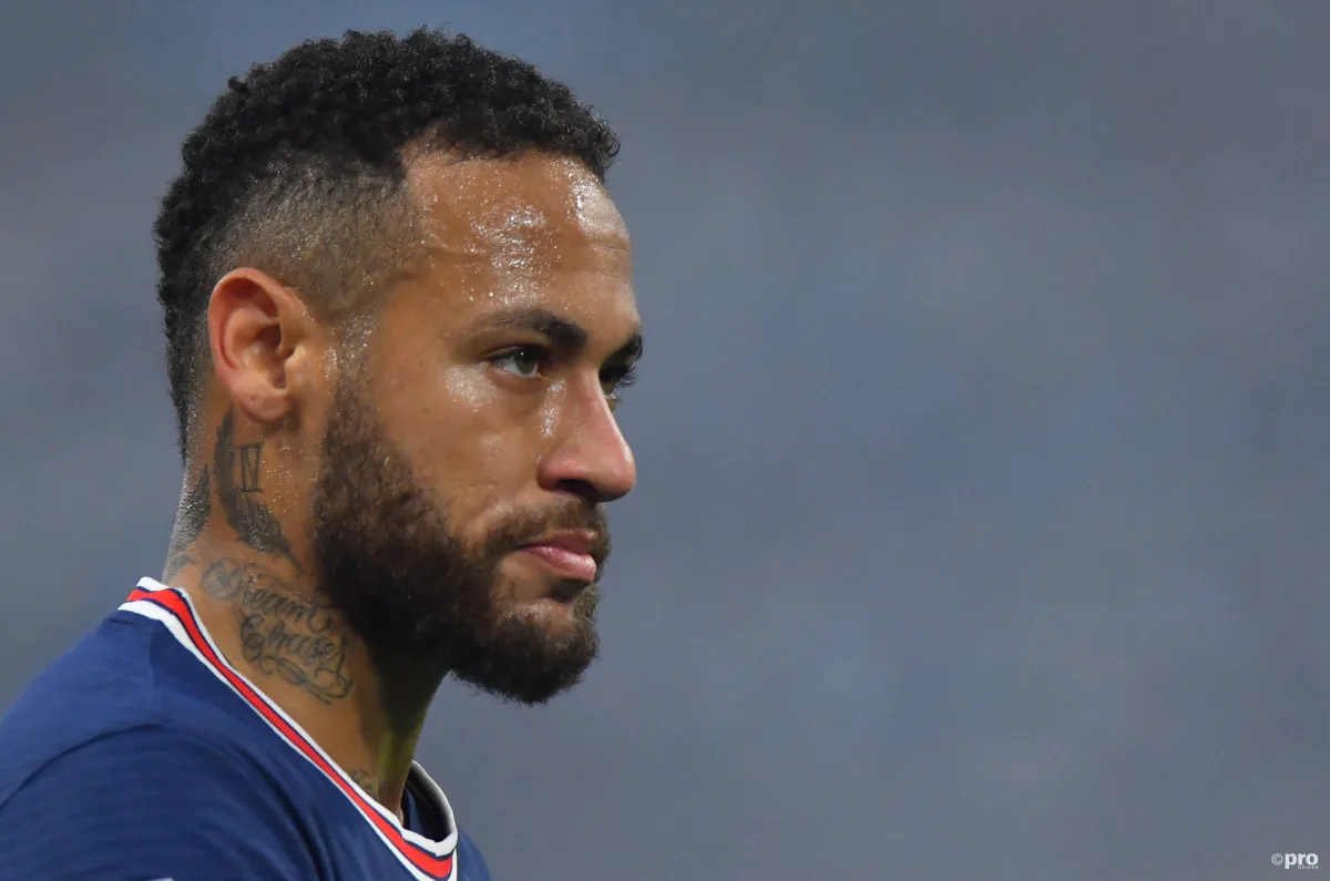 PSG attacker Neymar playing against Marseille in Ligue 1