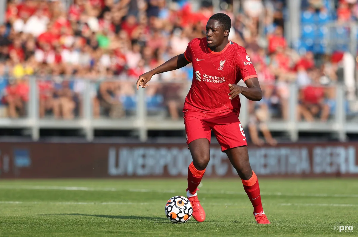 Ibrahim Konate in pre-season action for Liverpool