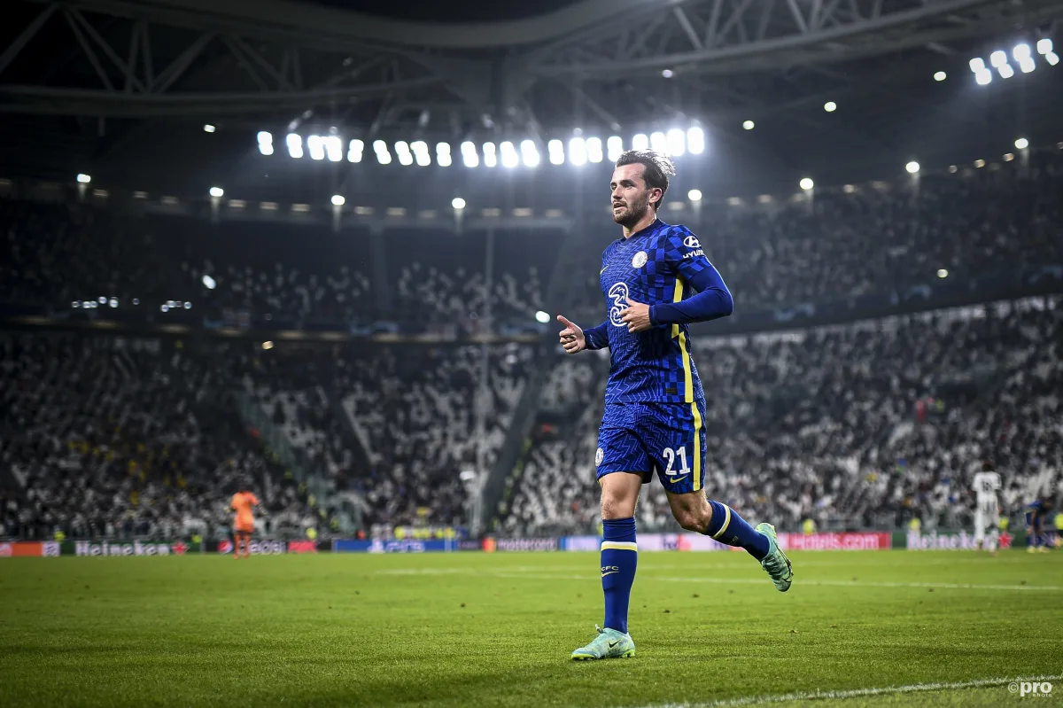Ben Chilwell playing for Chelsea against Juventus, 2021/22