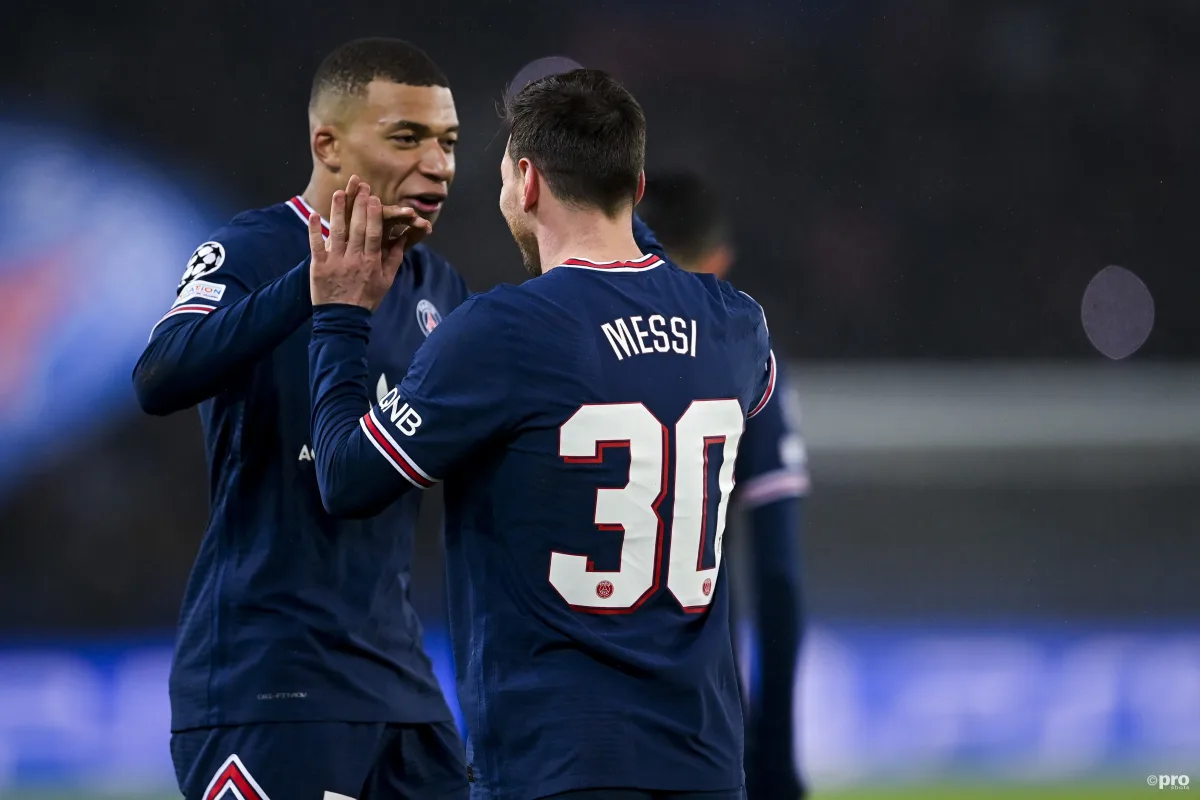 Lionel Messi and Kylian Mbappe celebrate PSG beating Club Brugge 4-1 in UCL