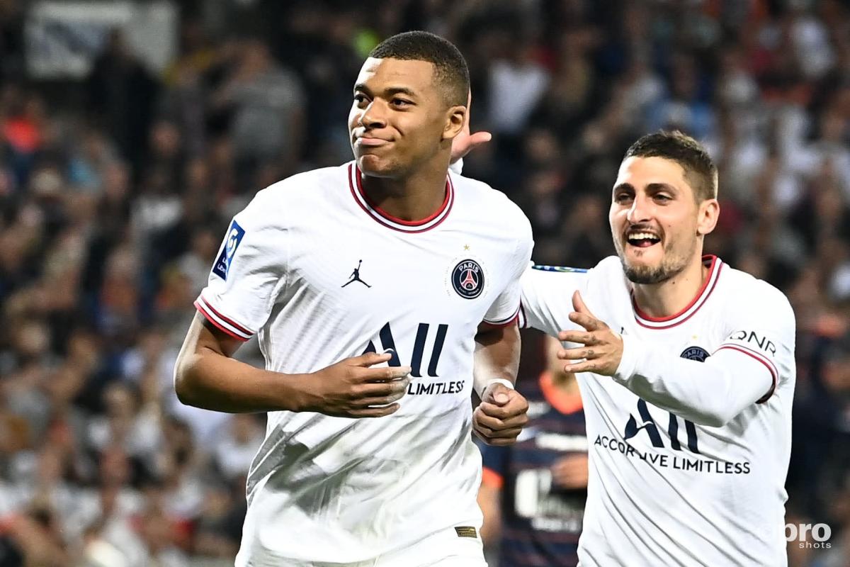 Kylian Mbappe and Marco Verratti, PSG, 2021-22