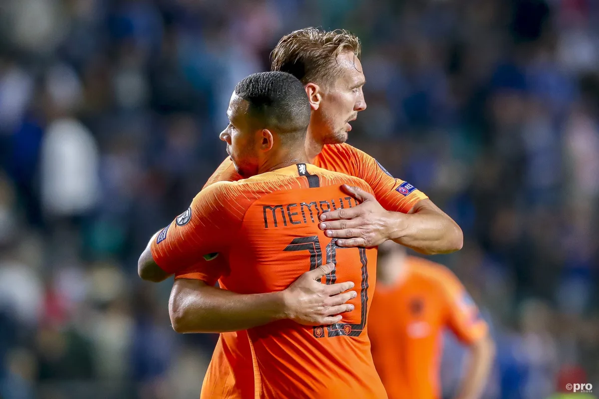 Barcelona's Luuk de Jong and Memphis Depay playing for Netherlands