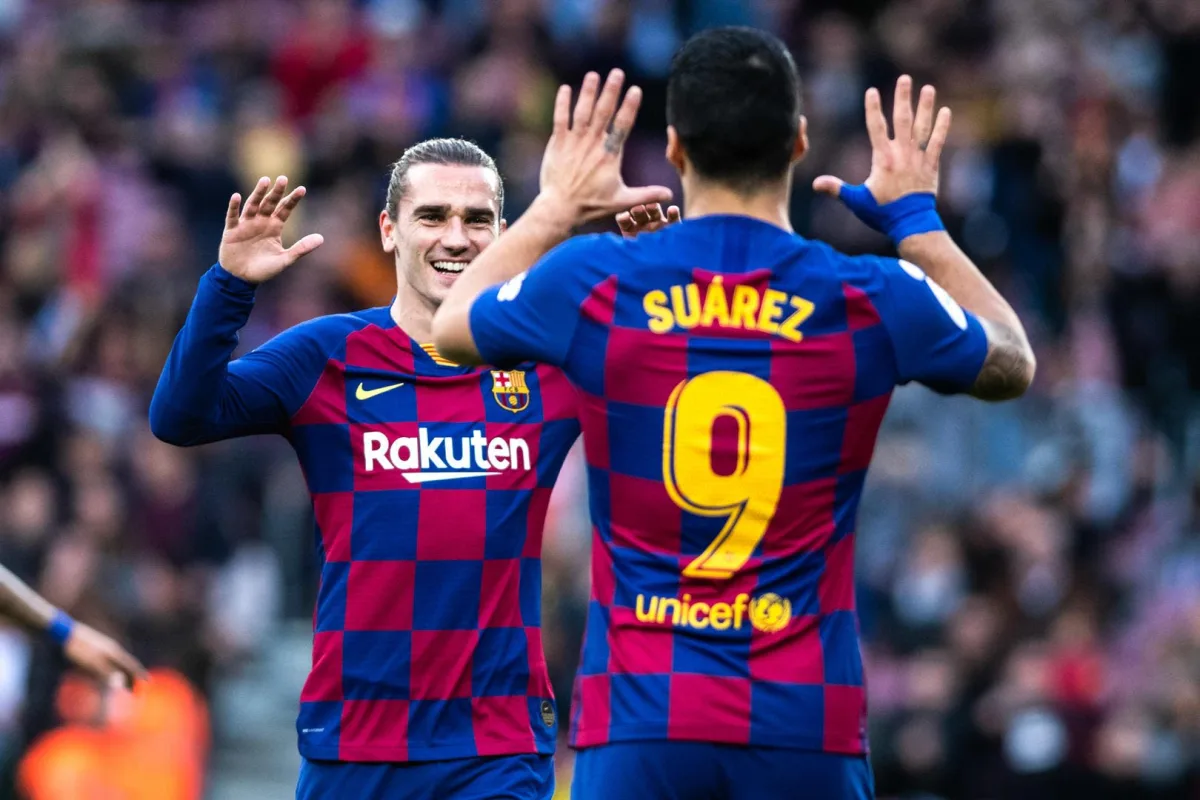 Antoine Griezmann and Luis Suarez at Barcelona