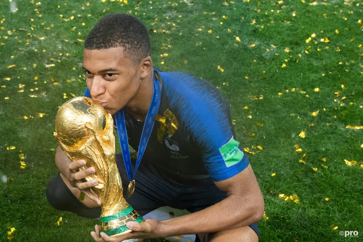 Kylian Mbappe with 2018 World Cup 