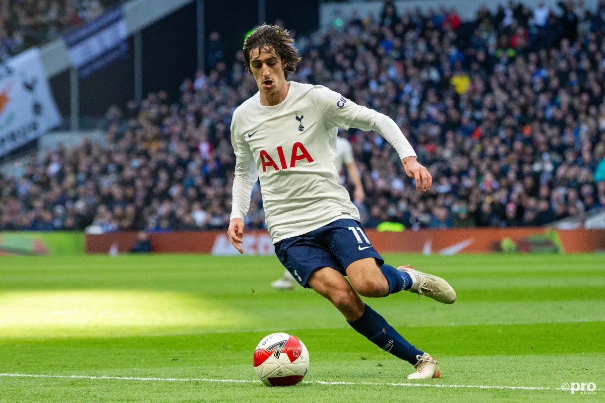 Bryan Gil in Tottenham vs Morecambe.