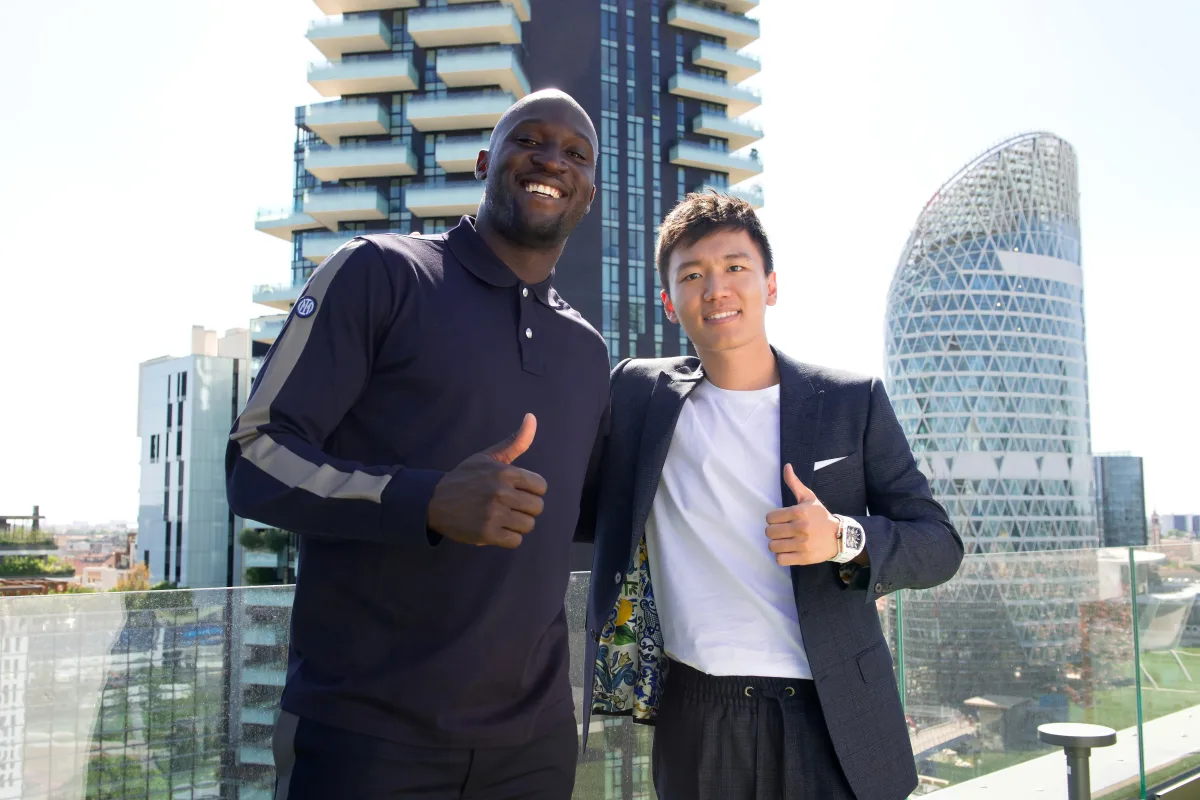 Lukaku and Inter president Steven Zhang