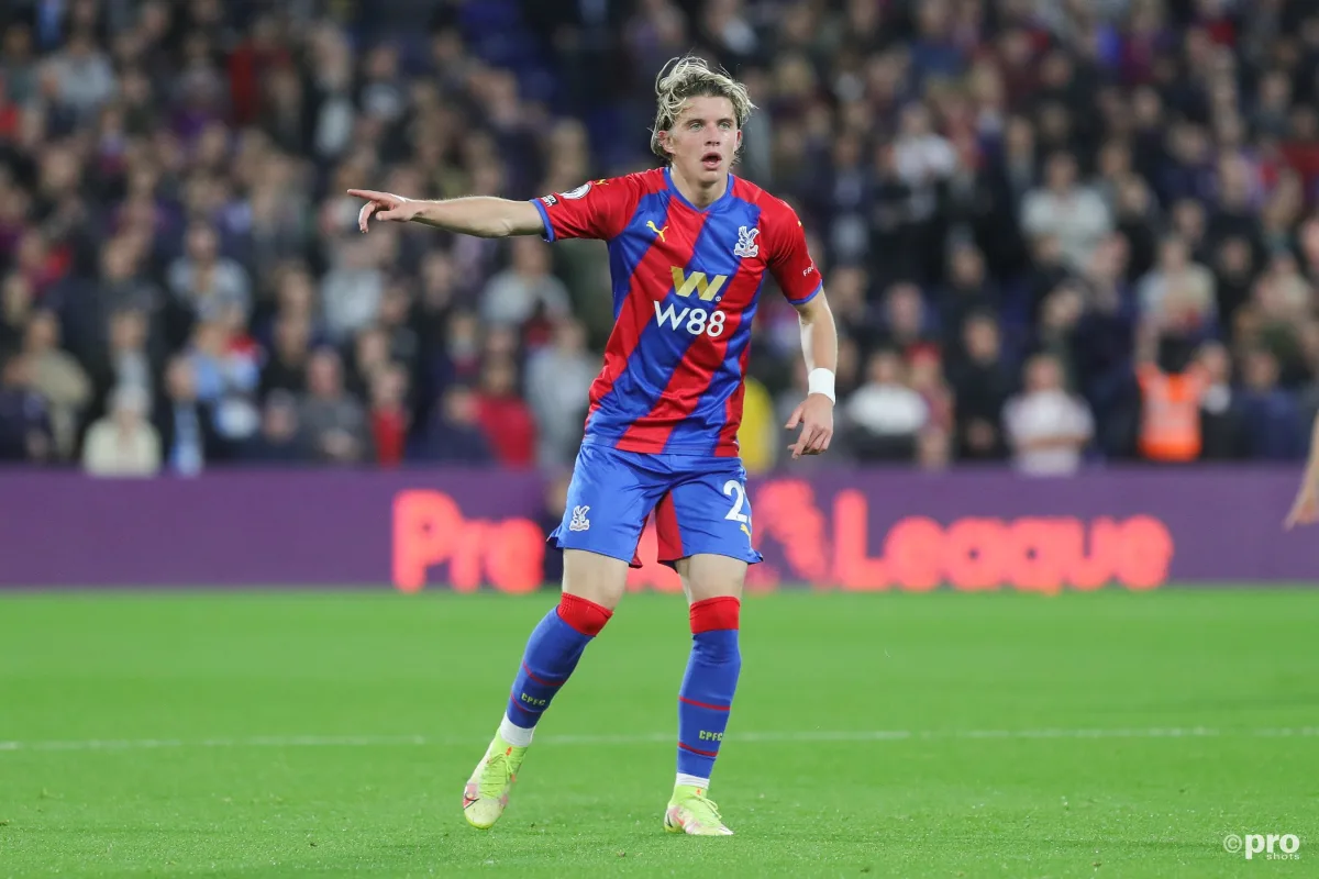 Conor Gallagher playing for Crystal Palace on loan from Chelsea