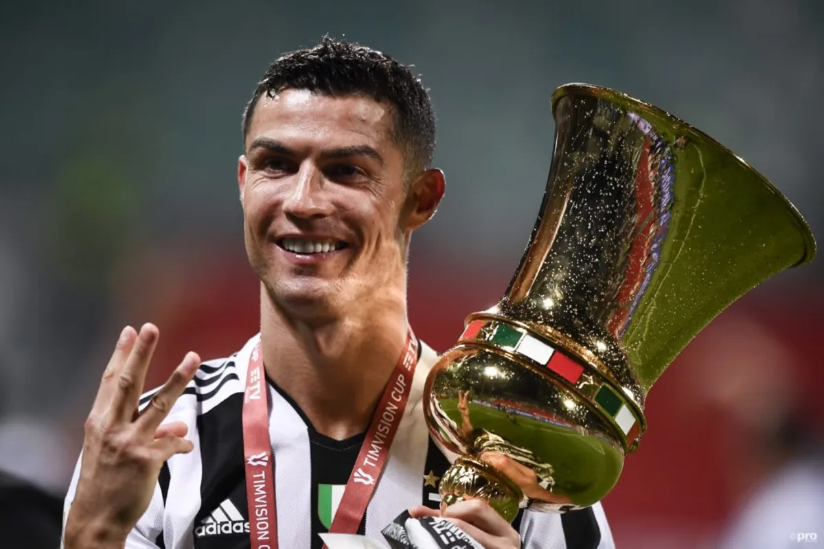 Ronaldo with the Coppa Italia