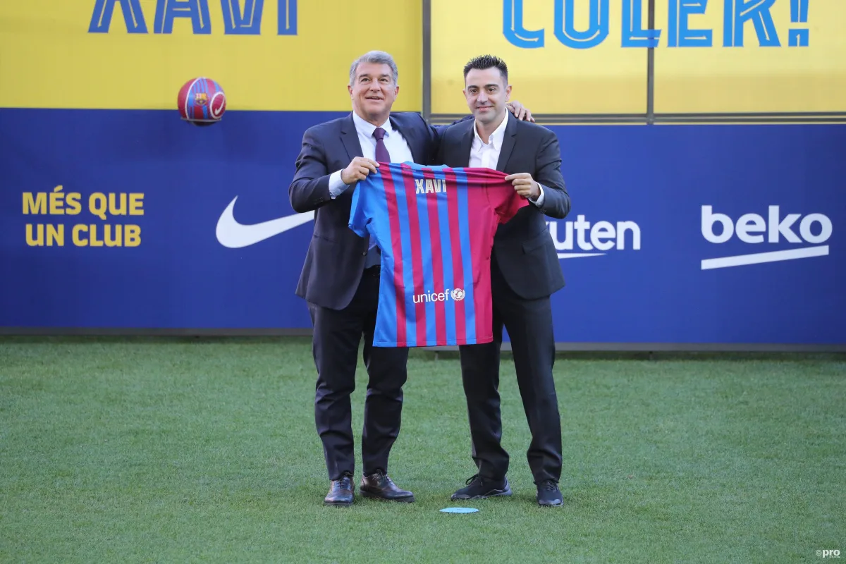 Xavi is presented as Barcelona's new head coach