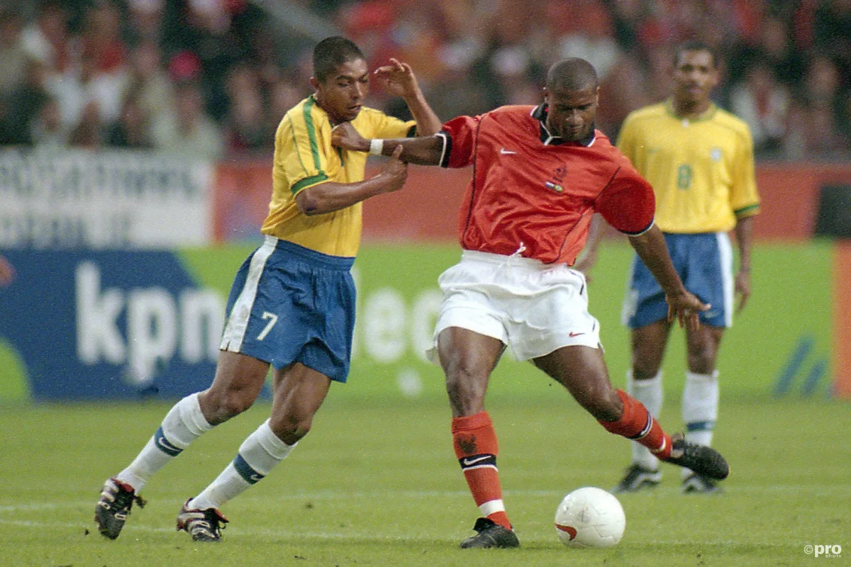 Winston Bogarde playing for The Netherlands
