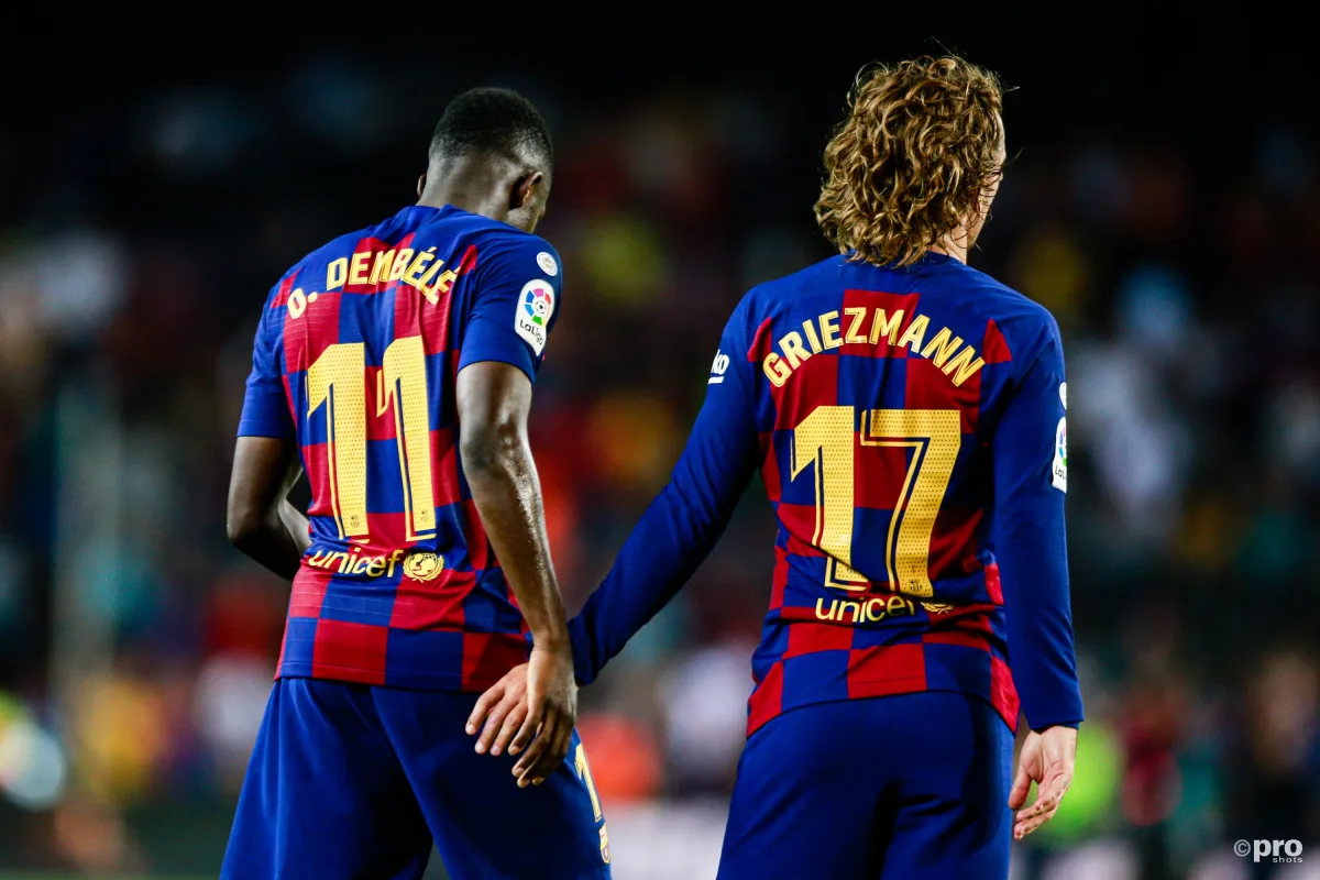 Barcelona sponsors Rakuten are set to put Barcelona under pressure over the social media actions of Ousmane Dembele and Antoine Griezmann
