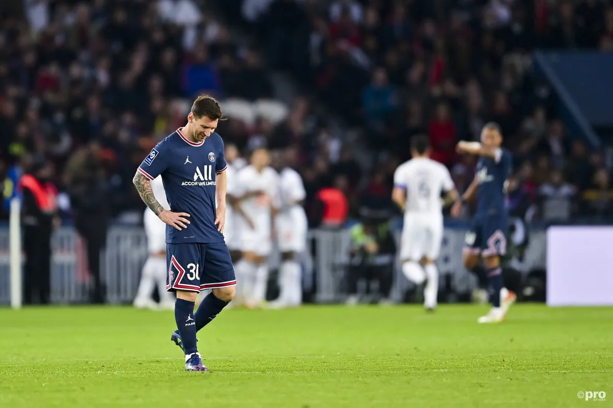 Lionel Messi of PSG was substituted at half-time against Lille