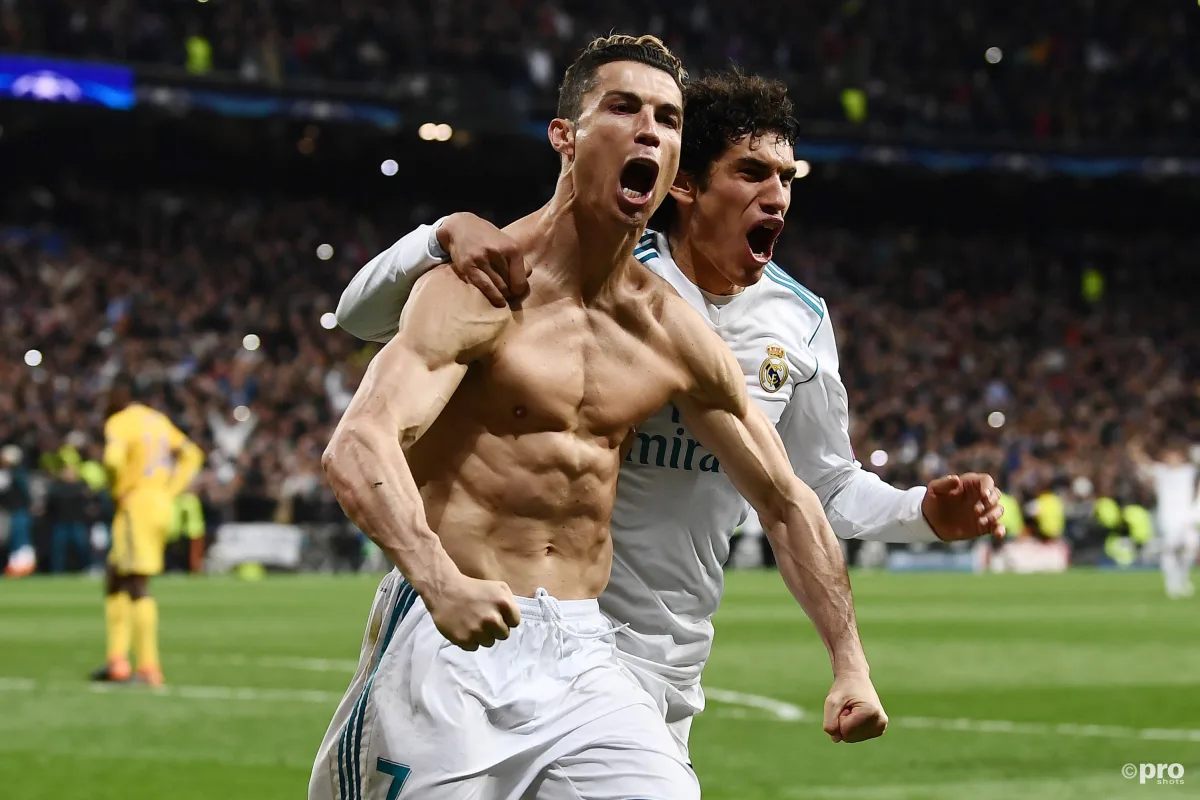 Cristiano Ronaldo celebrates after scoring against Juventus, Real Madrid 2017/18