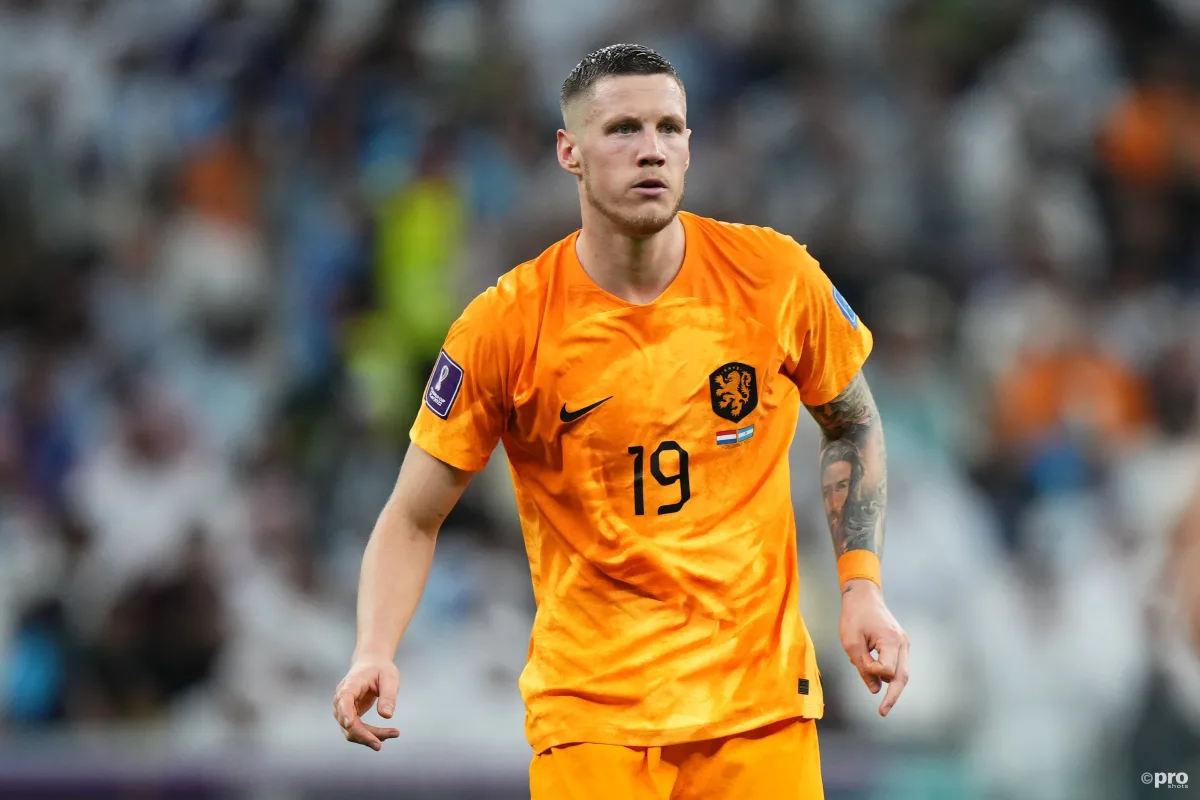 Wout Weghorst in action for the Netherlands