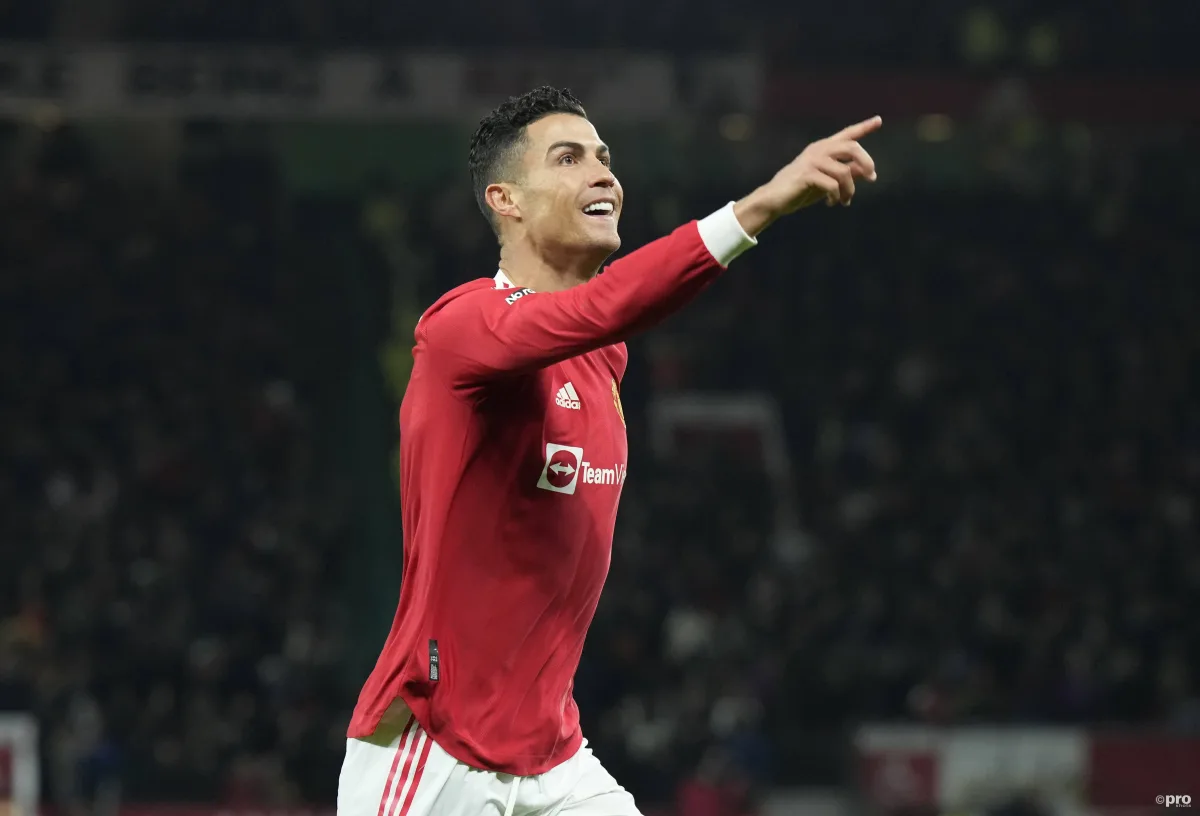 Cristiano Ronaldo celebrates his Premier League double in Man Utd 3-2 Arsenal
