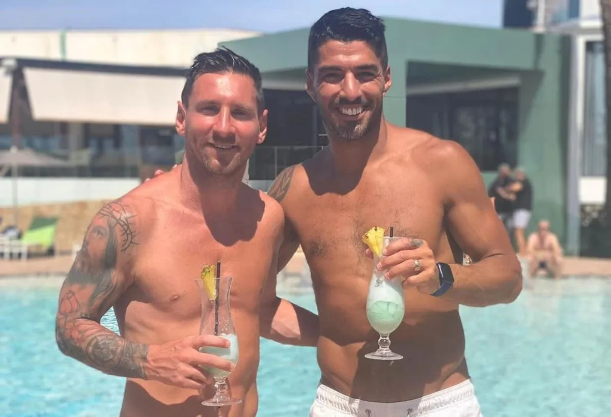 Barcelona icon Lionel Messi on holiday with Atletico Madrid striker Luis Suarez in Ibiza