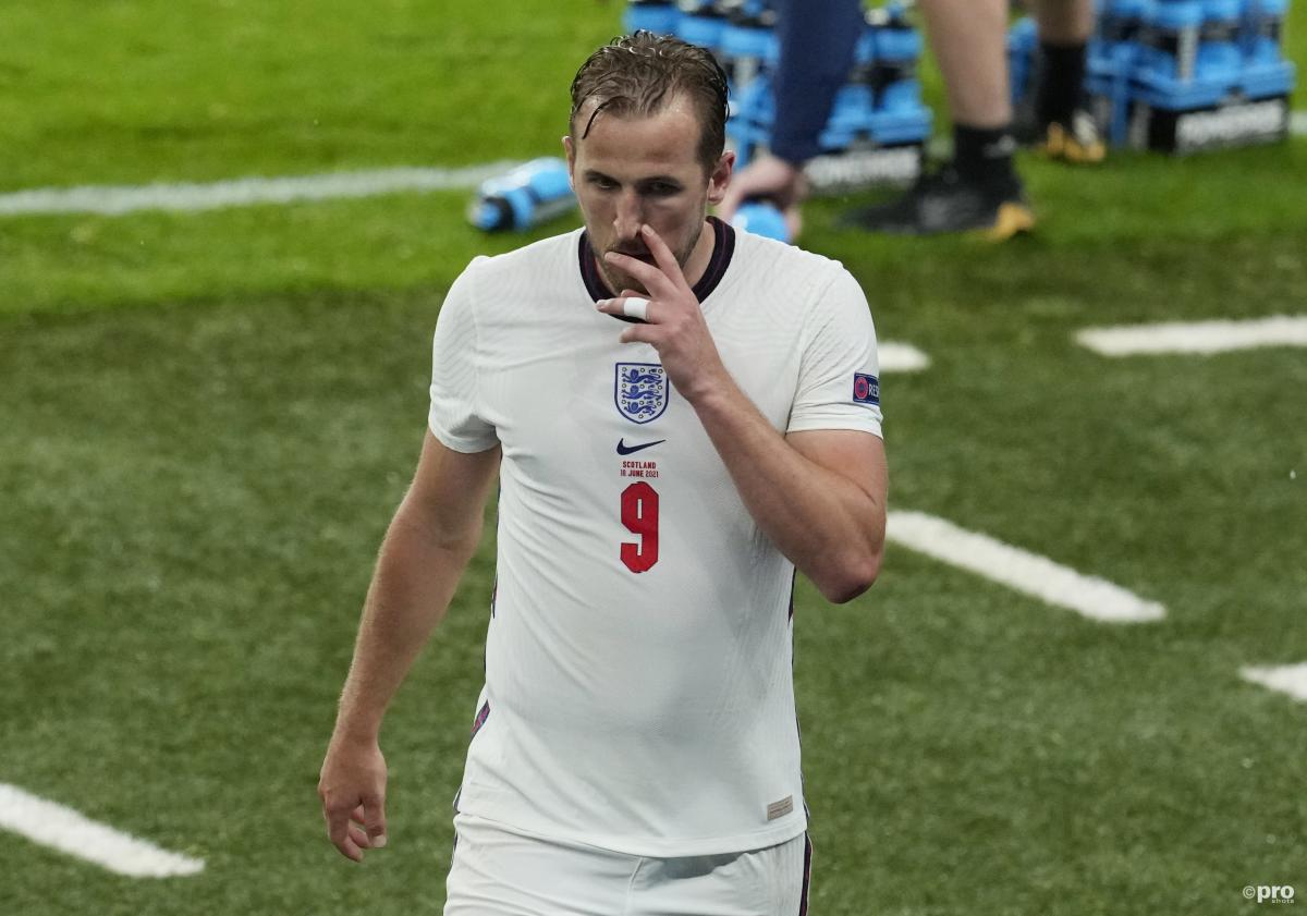 Harry Kane substituted against Scotland at Euro 2020