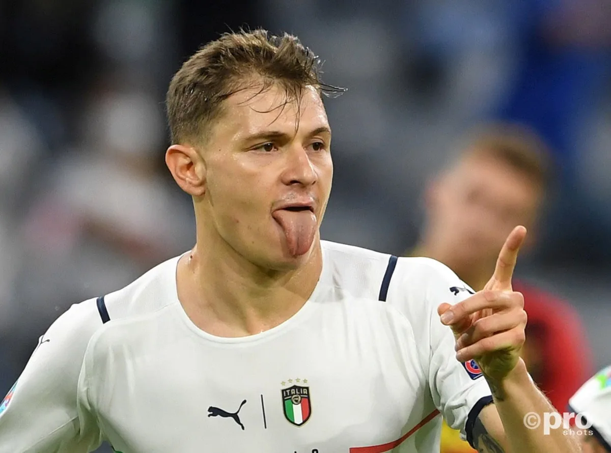 Nicolo Barella scores for Italy v Belgium, Euro 2020