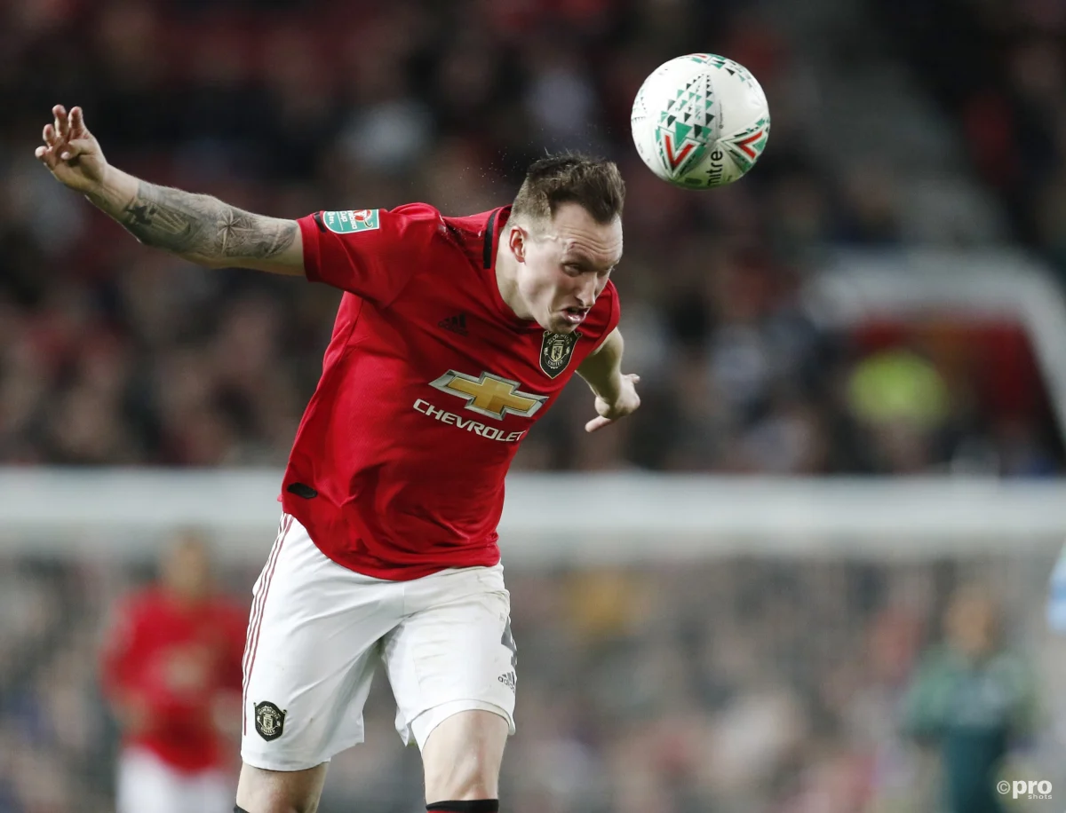Phil Jones playing for Manchester United in January 2020
