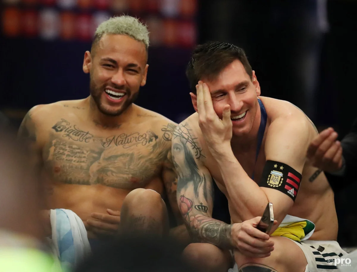Lionel Messi and Neymar, Copa America final 2021