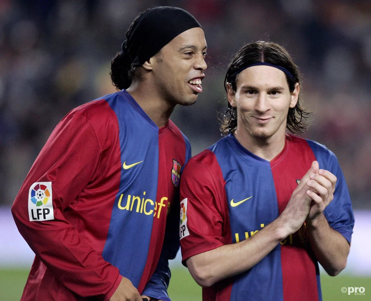 Ronaldinho and Lionel Messi at Barcelona, 2006-07
