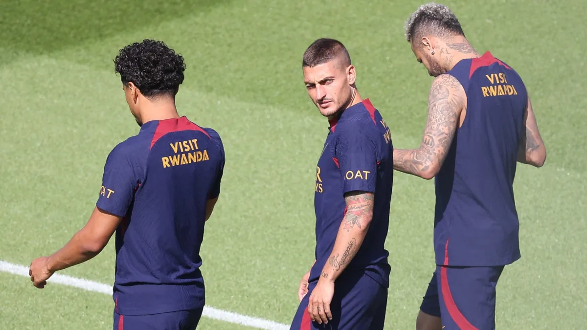 Neymar and Marquinhos follow Mbappe back to PSG training