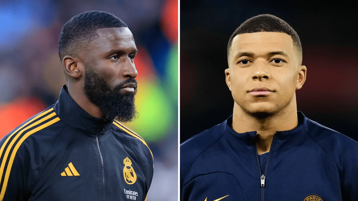 Antonio Rudiger and Kylian Mbappe featured in Champions League Team of the Week