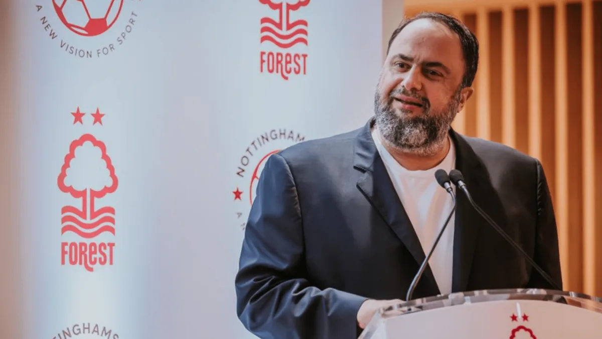 Evangelos Marinakis, owner of Nottingham Forest, reunites with Olympiakos following victory over Aston Villa