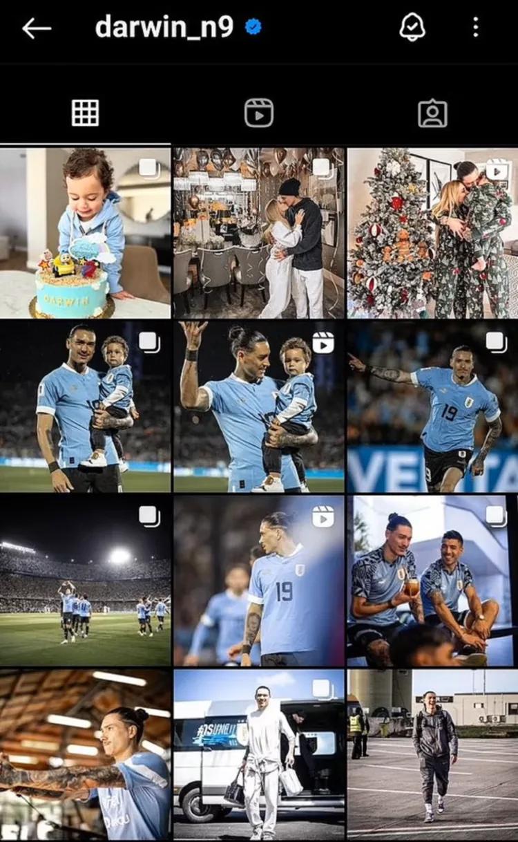 Darwin Nunez has removed all Liverpool related photos from his Instagram account