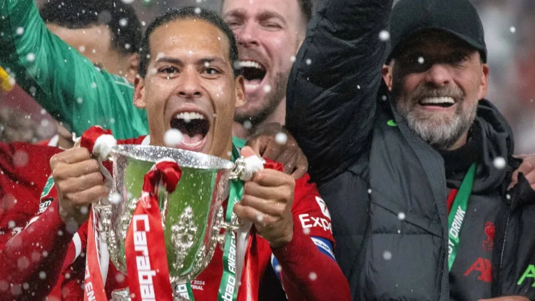 Virgil van Dijk and Jurgen Klopp