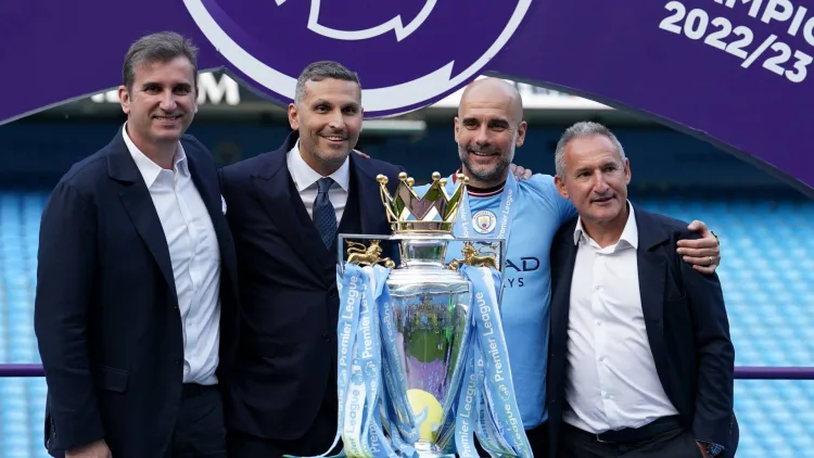  Txiki Begiristain with Pep Guardiola