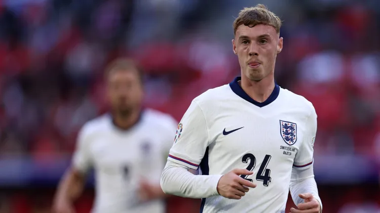 Cole Palmer in action for England at Euro 2024