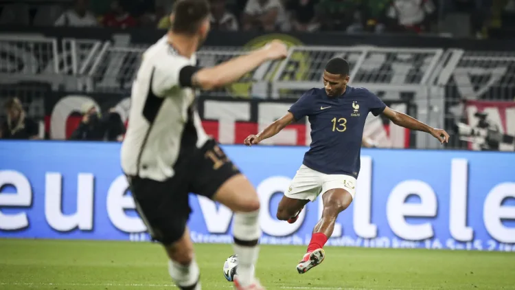 Nice's Jean-Clair Todibo in action for France